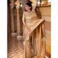 Generic Women's Silk Printed Saree With Unstitched Blouse 5.5Mtr (Cream)