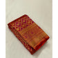 Generic Women's Silk Printed Saree With Unstitched Blouse 5.5Mtr (Red)