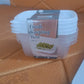 Set of four BPA-free food storage containers with lids