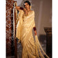 Generic Women's Soft Lichi Silk Printed Saree With Unstitched Blouse 5.5Mtr (Golden)