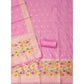 Generic Women's Banarasi Silk Printed Unstitched Salwar Suit Material With Dupatta (Light Pink, 3Mtrs)