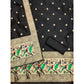 Generic Women's Banarasi Silk Printed Unstitched Salwar Suit Material With Dupatta (Black, 3Mtrs)