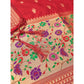 Generic Women's Banarasi Silk Printed Unstitched Salwar Suit Material With Dupatta (Red, 3Mtrs)