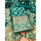 Generic Women's Banarasi Silk Printed Unstitched Salwar Suit Material With Dupatta (Rama, 3Mtrs)