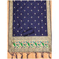 Generic Women's Banarasi Silk Printed Unstitched Salwar Suit Material With Dupatta (Navy Blue, 3Mtrs)