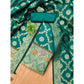 Generic Women's Banarasi Silk Printed Unstitched Salwar Suit Material With Dupatta (Rama, 3Mtrs)