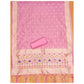 Generic Women's Banarasi Silk Printed Unstitched Salwar Suit Material With Dupatta (Light Pink, 3Mtrs)