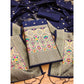 Generic Women's Banarasi Silk Printed Unstitched Salwar Suit Material With Dupatta (Navy Blue, 3Mtrs)