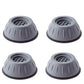 Washing machine securely placed on the durable anti-walk pads, highlighting floor protection.