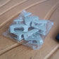 Compact plastic triangle hanger connector hooks for home closet organization