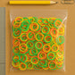 Assorted elastic rubber bands, ideal for organizing kitchen and school supplies.