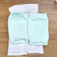 Additional view of mint green toddler knee protector leg warmers