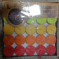 Colorful decorative tealight candles in a 50-piece pack, ready for celebrations.