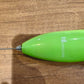 Detailed view of the XcelCraft hand blender's robust stainless steel blending shaft.