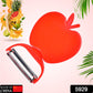 Close-up of the sharp stainless steel blade on the folding vegetable peeler.