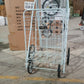 Foldable shopping cart folded compactly for storage
