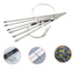A stack of rustproof stainless steel zip ties, emphasizing their heavy-duty construction.