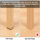 Table legs fitted with anti-slip felt pads for floor protection
