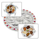 The rotating snack and spice organizer with its lid slightly ajar, revealing compartments.