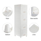 Compact multipurpose storage cabinet perfectly placed in a bathroom for toiletries.