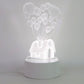 Decorative 3D Illusion LED Night Lamp with illuminated acrylic base
