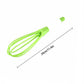 Long-lasting plastic balloon whisk, ideal for frothing milk and blending juices.