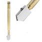 Ergonomic gold metal glass cutter with anti-slip handle for safety.