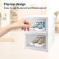 Illustration of how multiple stackable storage racks can be combined and customized for different needs.