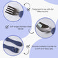 Child-safe rounded edge spoon and fork set for toddlers