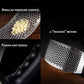 The sleek, ergonomic design of the Quickslice stainless steel garlic press for easy handling.