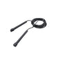 Close-up of the comfortable PVC handle on the fitness jump rope.
