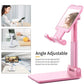Ergonomic phone holder with mirror, showing stable support for a smartphone.