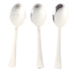 Stacked set of three lightweight, rust-resistant dining spoons
