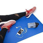 Athlete performing a yoga pose on the spacious, non-slip fitness mat.