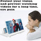 Mobile screen amplifier for enhanced visual experience and eye protection.