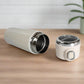 The 420ml water bottle standing upright, highlighting its slim design that fits car cup holders.