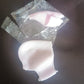 Side view of kid silicone heel protector, flexible fit