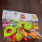 Variety of shaped and textured rattles to stimulate baby’s sensory skills