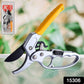 Close-up of sharp high carbon steel pruning shears blade for clean cuts