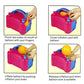Top-down view of the portable electric balloon inflator, showing nozzle details.
