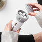 Overhead view of the refillable travel bottles set, highlighting its portability.