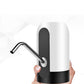 Side view of the portable water pump dispenser highlighting its compact size and charging port.