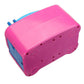 Side view of the portable electric balloon inflator, ready for use.