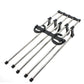 Multiple Organivo trouser hanger organizers stacked for maximum wardrobe organization.