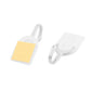 White self-adhesive hook with 180-degree rotation feature.
