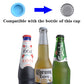 Variety of vibrant silicone soda bottle seals arranged together.