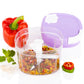 Freshly chopped fruits and vegetables displayed next to the versatile Handy Chopper.