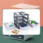 Side angle of the mini 3-layer drawer unit, perfect for small spaces.