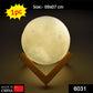 A realistic 3D moon lamp with intricate texture, perfect for ambient lighting.