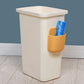 Multi-functional wall storage case in a modern home setting.